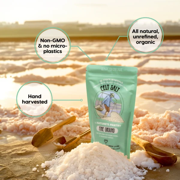 Celtic Sea Salt, Fine Ground - 1/2 lb (8 oz) Resealable Bag - Image 3