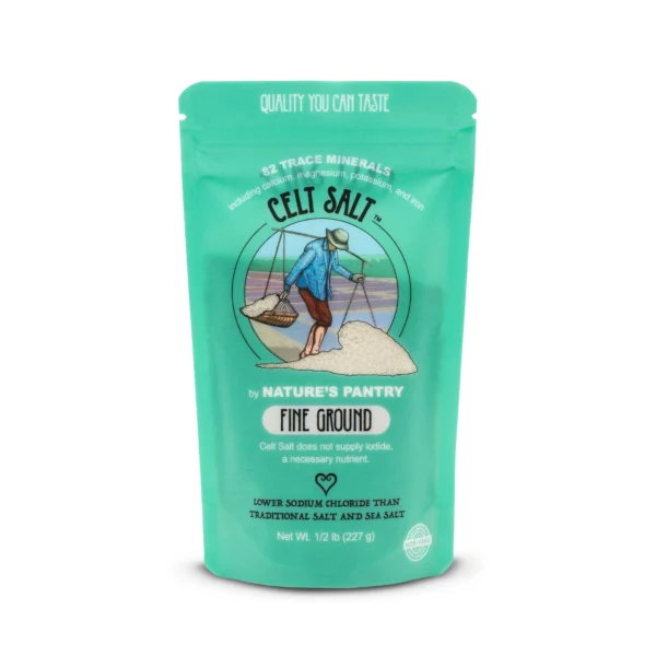 Celtic Sea Salt, Fine Ground - 1/2 lb (8 oz) Resealable Bag