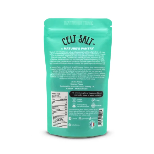 Celtic Sea Salt, Fine Ground - 1/2 lb (8 oz) Resealable Bag - Image 2