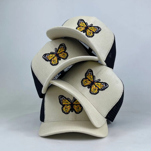 Creme Corduroy Trucker Hat